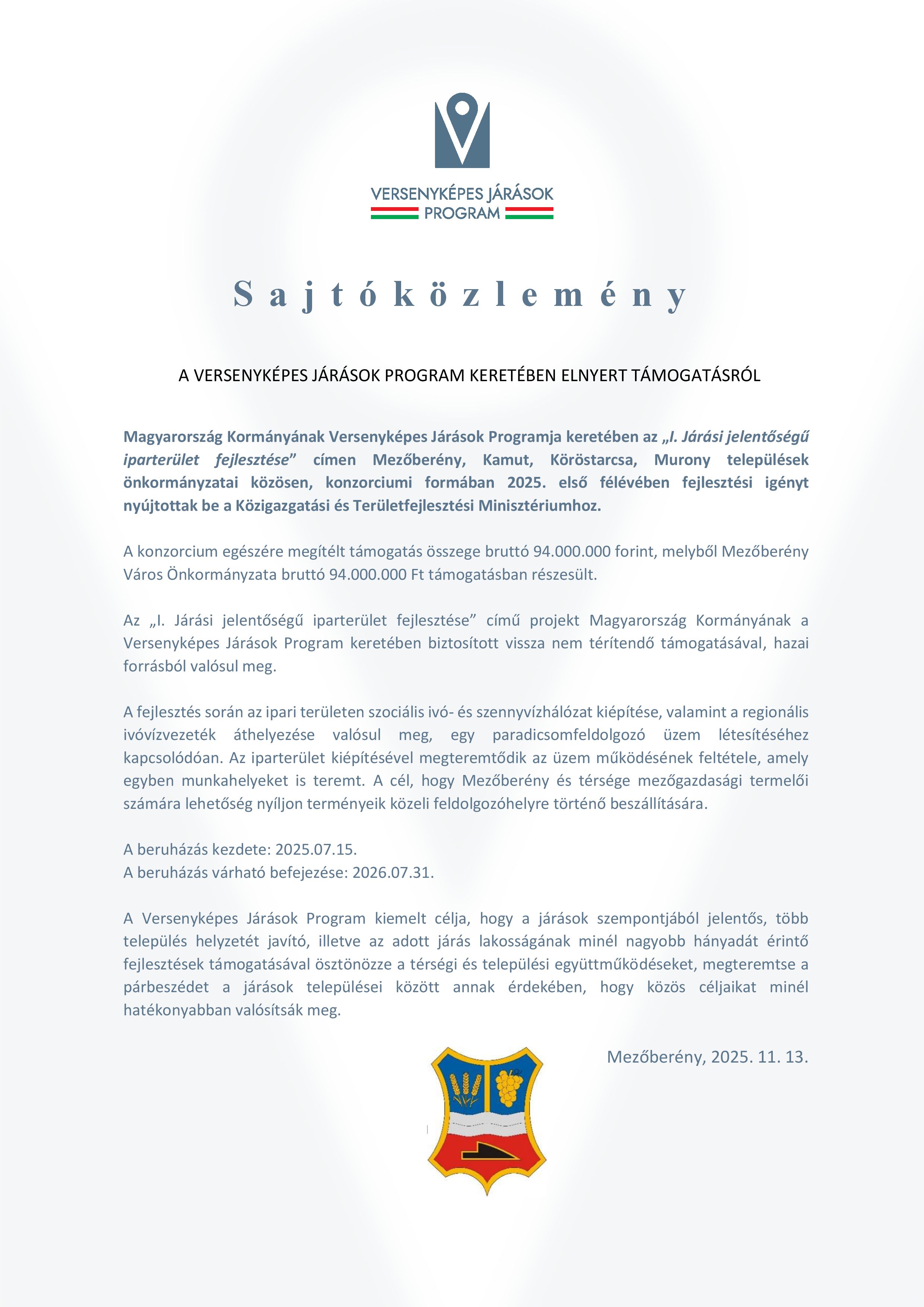 Versenyképes Járások Program